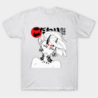 Cute Girl Evil Aesthetic Samurai T-Shirt